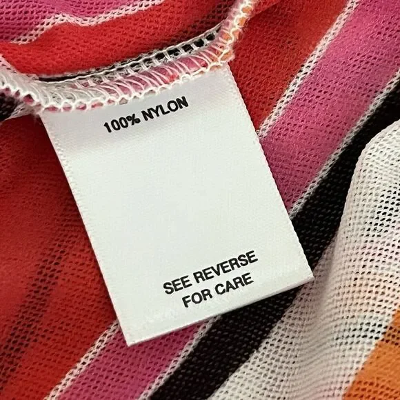 Madison Fashion Top Sz L Geo Print Multicolor Long Sleeves Round Neck Shirt New - Picture 12 of 14